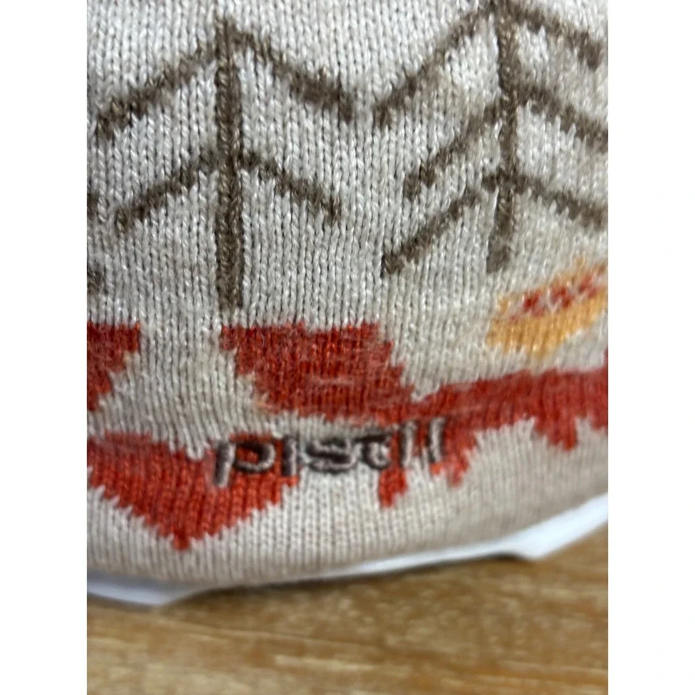 Kids Pigtails Fair Isle Knit Beanie Hat with Pom Pink Cream Brown‎ Trees Foxes